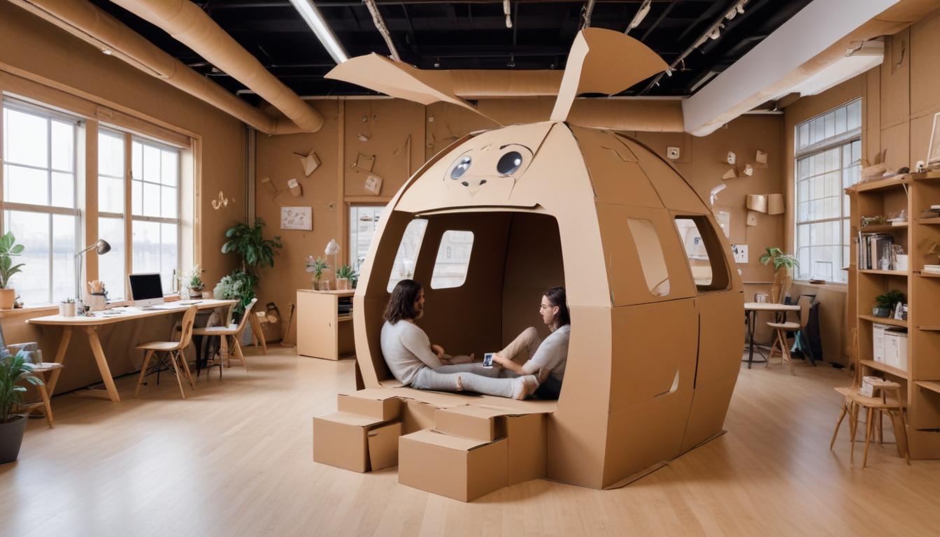 Cardboard Coworkers: AI Art's Take on the Future of Work? 🤖💼 | Cryptodamus.io